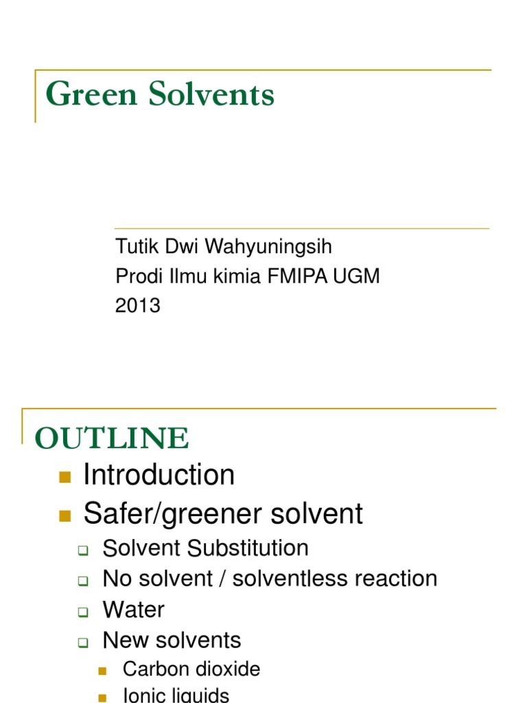 Pelarut Hijau | PDF | Supercritical Fluid | Solvent