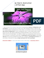 SAP Fiori Tutorial. Part II. End To End Implementation of Fiori App - PDF