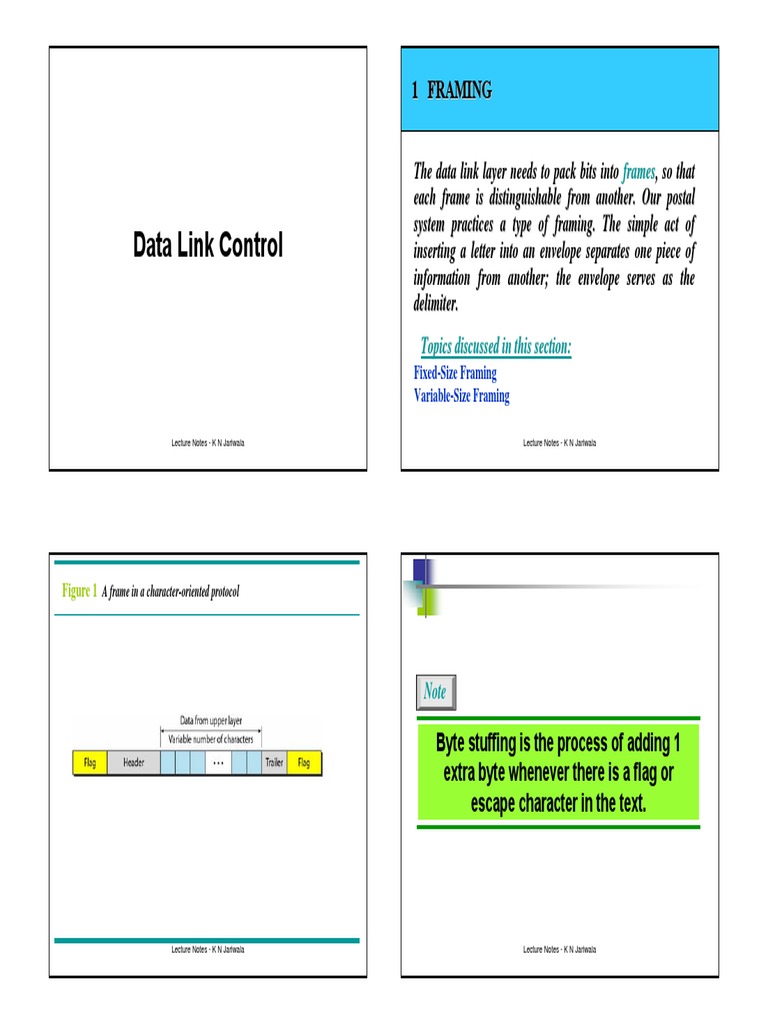 Data Link Control PDF Error Detection And Correction