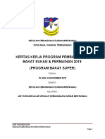 Kertas Kerja Program Bakat Super Sdumen 2019