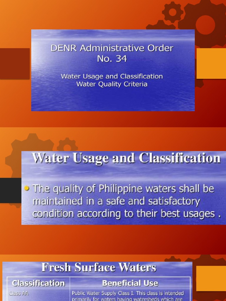 Classification of Water PDF