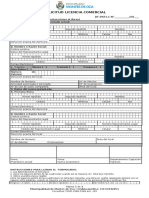 Formulario Licencia Comercial