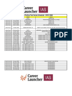 Prelims Test Series Schedule 2020