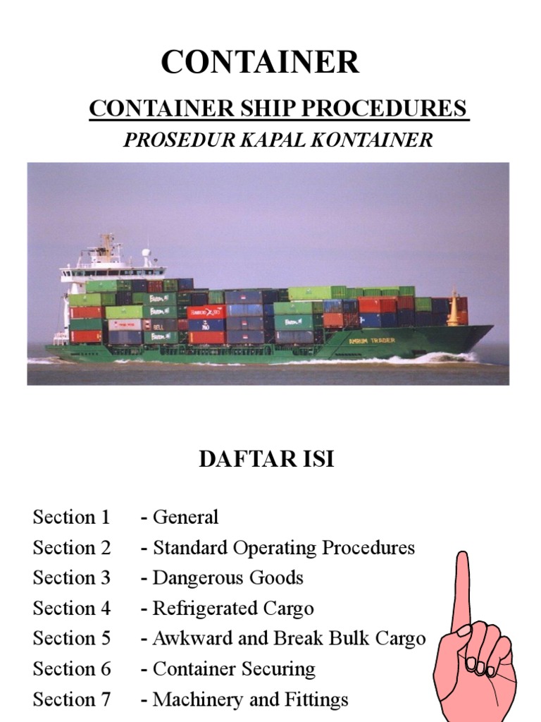Prosedur Kapal Kontainer dan Muatan | PDF