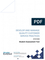 SITXCCS008 Student Assessment Tool