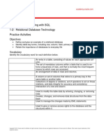 Database Programming With SQL 1-2: Relational Database Technology Practice Activities