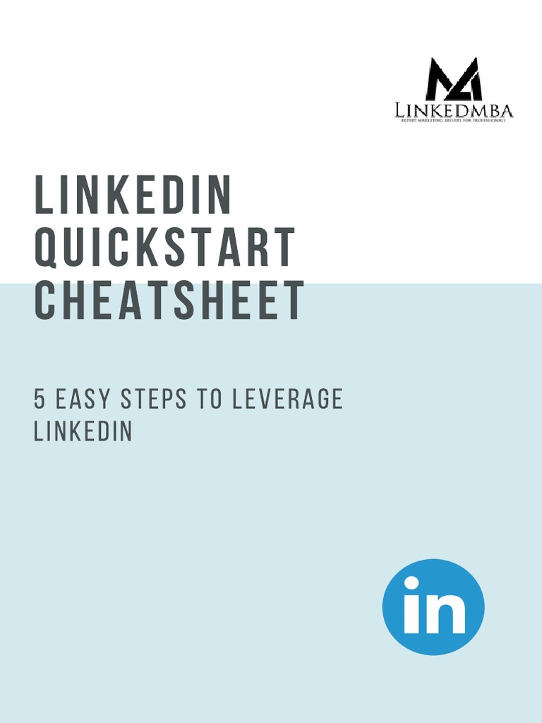 LinkedIn Quickstart Cheatsheet | PDF | Linked In | Search Engine ...