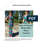 Tropical Wrap Dress Maxi Dress Pattern Hack