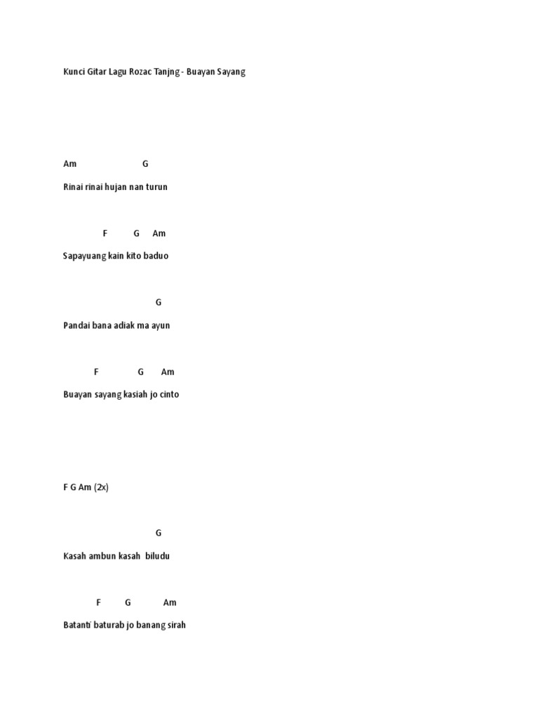 Chord Gitar Sapayuang Tebak Gambar