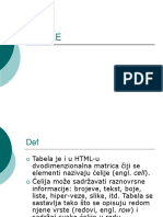 HTML Tabele
