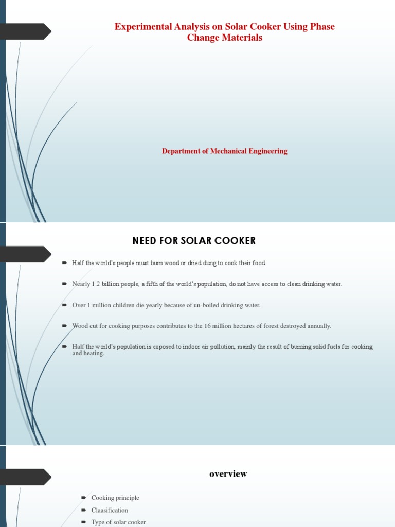Solar Cooker | PDF | Solar Energy | Energy Storage