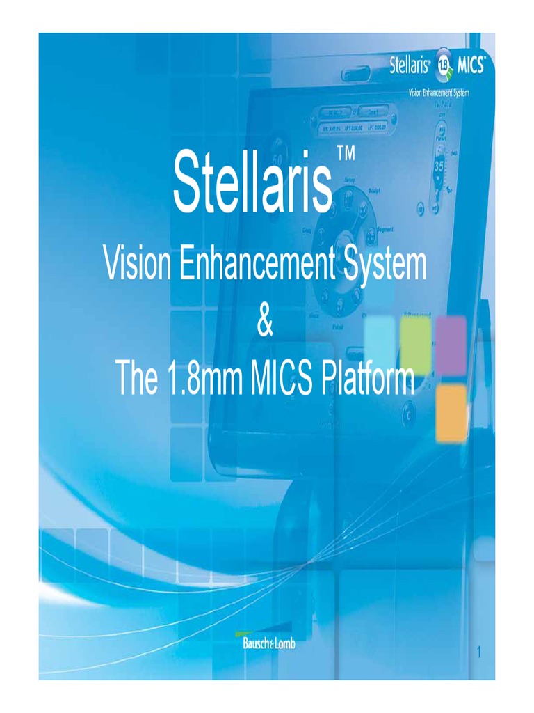Stellaris MICS KOL Presentation PDF Vacuum Applied And