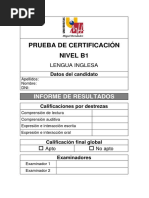 Prueba de Certificación Nivel B1