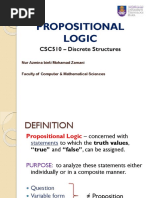 Propositional Logic: CSC510 - Discrete Structures