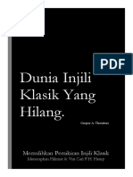 Memulihkan Injili Klasik. Dunia Injili Klasik Yang Hilang. Oleh Gregory A. Thornbury