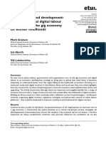 Digital Labour and Development: Impacts of Global Digital Labour Platforms and The Gig Economy On Worker Livelihoods