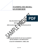 Understanding Six Sigma: An Overview: Prathamesh Suresh Pardeshi Hpgd/Ap16/Xxxx Specialization: Service Excellence