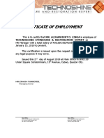 Certificate of Employment-Manolito Zablan