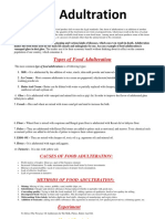 Food Adultration: Types of Food Adulteration