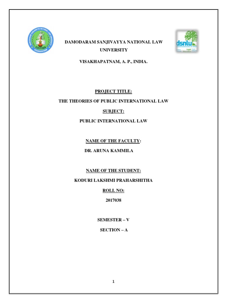 Theories of Public International Law | PDF | Jurisprudence ...