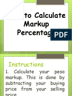 How To Calculate Markup Percentage