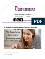 50 Work From Home Jobs With No Experience Necessary - Real Work From Home Jobs by Rat Race Rebellion