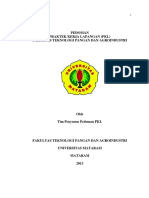 Pedoman Praktek Kerja Lapangan PKL Fakultas Teknologi Pangan Dan Agroindustri