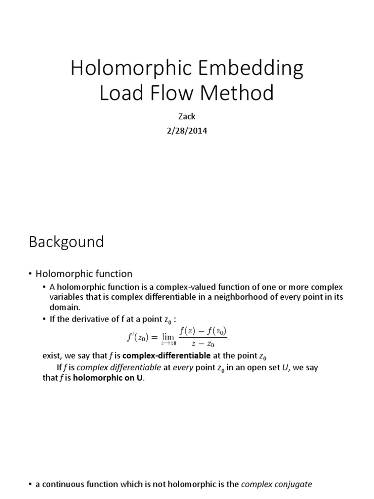Holomorphic Embedding Load Flow Method | PDF | Teaching Methods & Materials