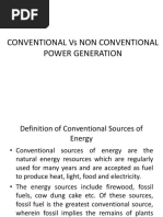 Conventional Vs Non Conventional Power Generation