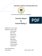 Narrative Report in General Biology 2: San Juan de Dios Educational Foundation, Inc