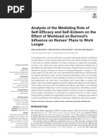 Analysis of The Mediating Role of Self-Efficacy and Self-Esteem On The Effect of Workload On Burnout's Influence On Nurses' Plans To Work Longer