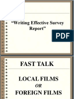 Effective Survey Report Writing