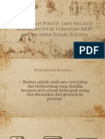 Pengaruh Positif Dan Negatif Kemajuan Iptek Terhadap NKRI Dalam Aspek Sosial Budaya