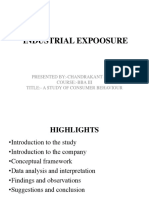 Industrial Expoosure: Presented By:-Chandrakant Surve Course:-Bba Iii Title:-A Study of Consumer Behaviour