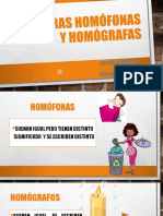 Palabras Homófonas y Homógrafas