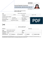 Professional Regulation Commission: Id Claim Slip