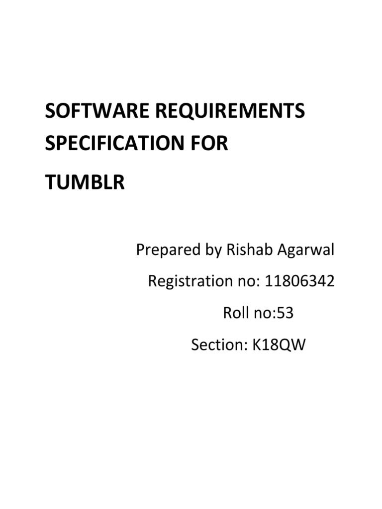 Software Requirements Specification | PDF | Graphical User Interfaces ...