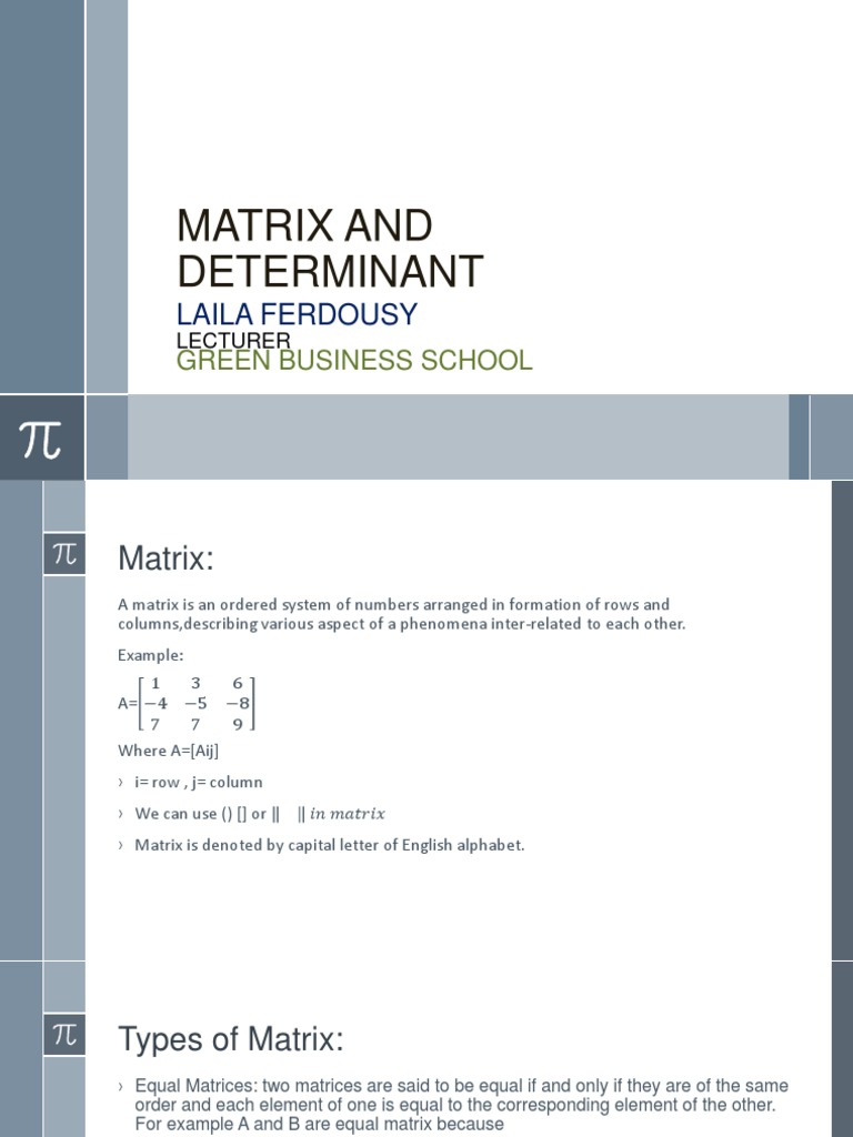 Matrix and Determinant | PDF | Determinant | Matrix (Mathematics)
