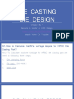 How To Calculate Machine Tonnage Require For HPDC Die Casting Part