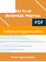 Key Club November Meeting