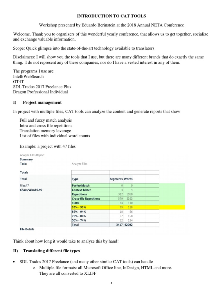 Overview of CAT Tools for Translators | PDF | Translations | Communication