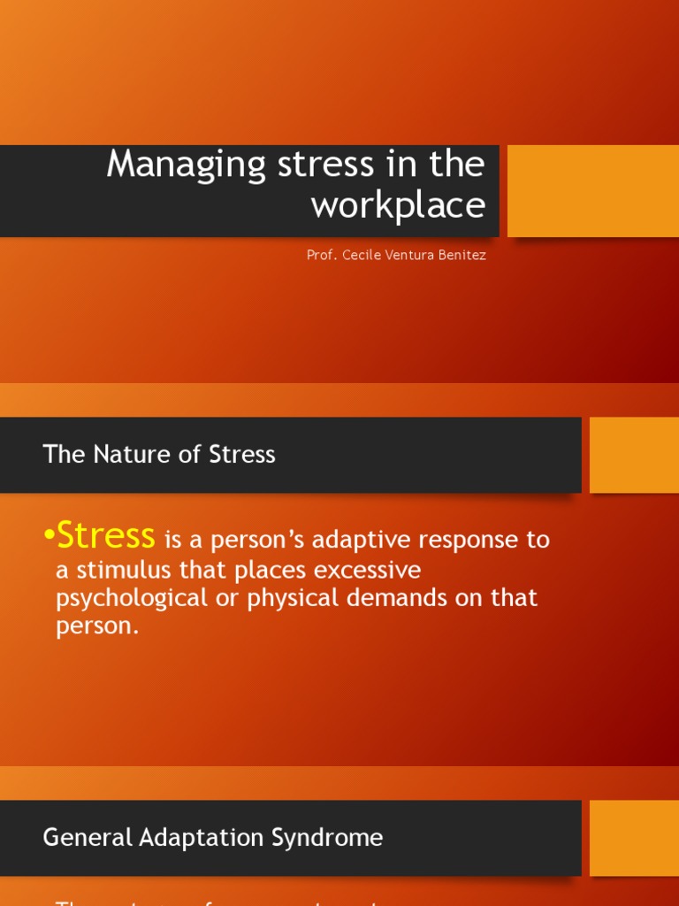 Managing Stress in The Workplace | PDF | Stress (Biology) | Clinical ...