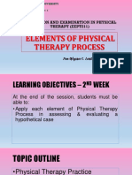 Week 2 - Elements of Physical Therapy Process