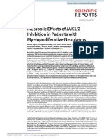 Metabolic Effects of JAK1/2 Inhibition in Patients With Myeloproliferative Neoplasms