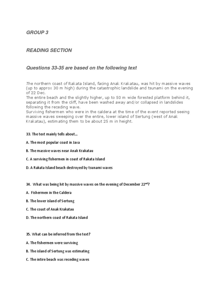 Reading Section Group 3 Kelas B | PDF | Association Football | Sports