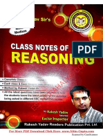 Rakesh Yadav Sir Reasoning Class Notes in Hindi PDF