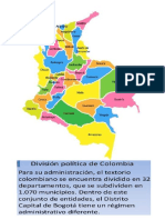 Mapa de Colombia Politoco