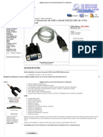 Adaptador Conversor de USB A Serial RS232 DB9 de 9 Pin Bidireccional