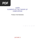 Cse303 Elements of The Theory of Computation: Professor Anita Wasilewska