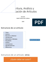 Escritura, Análisis y Publicación de Artículos